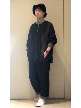 「DOOPZ（ドープス）のアイテム（パンツ）」を使った、YUKIさん（メンズ・168cm）の春コーディネート