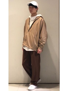 「DOOPZ（ドープス）のアイテム（トップス）」を使った、YUKIさん（メンズ・168cm）の春コーディネート