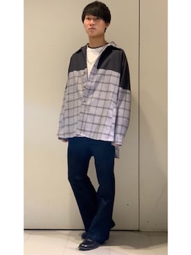 「CASPER JOHN（キャスパージョン）のアイテム（シューズ）」を使った、YUKIさん（メンズ・168cm）の春コーディネート