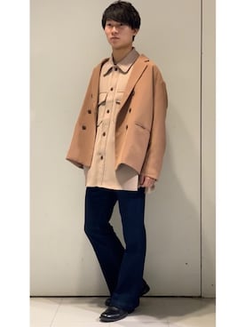 「CASPER JOHN（キャスパージョン）のアイテム（シューズ）」を使った、YUKIさん（メンズ・168cm）の春コーディネート