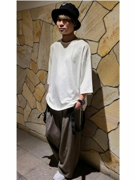 「FRED PERRY（フレッドペリー）のアイテム（シューズ）」を使った、YUKIさん（メンズ・168cm）の春コーディネート