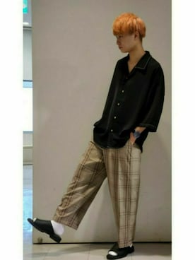 「CASPER JOHN（キャスパージョン）のアイテム（シューズ）」を使った、YUKIさん（メンズ・168cm）の夏コーディネート