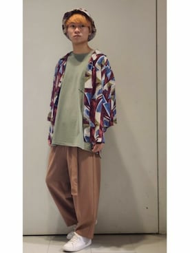 「STUSSY（ステューシー）のアイテム」を使った、YUKIさん（メンズ・168cm）の夏コーディネート