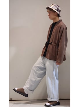 「CASPER JOHN（キャスパージョン）のアイテム（シューズ）」を使った、YUKIさん（メンズ・168cm）の夏コーディネート