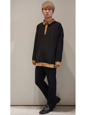 「スリムパンツ」｜YUKIさん（メンズ・168cm）の秋コーディネート