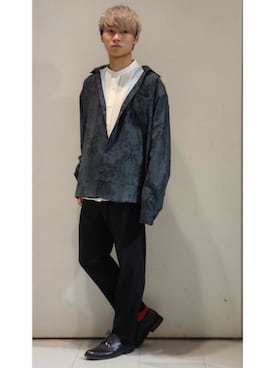 「CASPER JOHN（キャスパージョン）のアイテム（ドレスシューズ）」を使った、YUKIさん（メンズ・168cm）の秋コーディネート