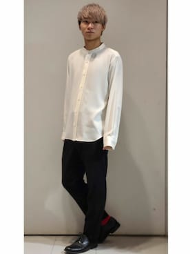 「CASPER JOHN（キャスパージョン）のアイテム（ドレスシューズ）」を使った、YUKIさん（メンズ・168cm）の秋コーディネート