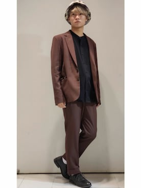 「CASPER JOHN（キャスパージョン）のアイテム（ドレスシューズ）」を使った、YUKIさん（メンズ・168cm）の秋コーディネート