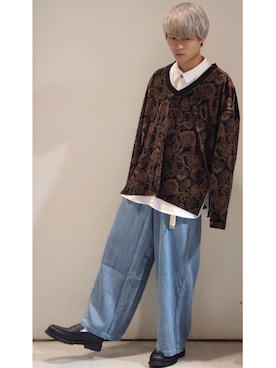 「CASPER JOHN（キャスパージョン）のアイテム（シューズ）」を使った、YUKIさん（メンズ・168cm）の秋コーディネート