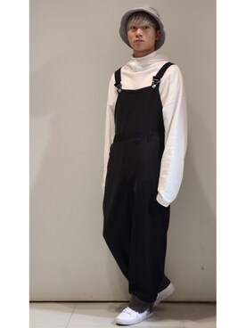 「CASPER JOHN（キャスパージョン）のアイテム（オールインワン・サロペット）」を使った、YUKIさん（メンズ・168cm）の秋コーディネート