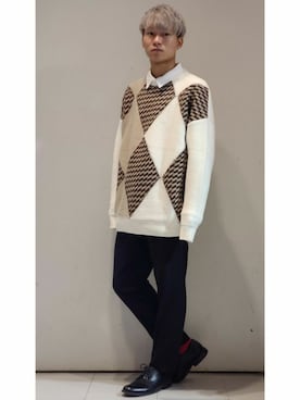 「CASPER JOHN（キャスパージョン）のアイテム（シューズ）」を使った、YUKIさん（メンズ・168cm）の秋コーディネート