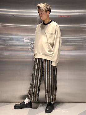 「CASPER JOHN（キャスパージョン）のアイテム（スウェット）」を使った、YUKIさん（メンズ・168cm）の冬コーディネート