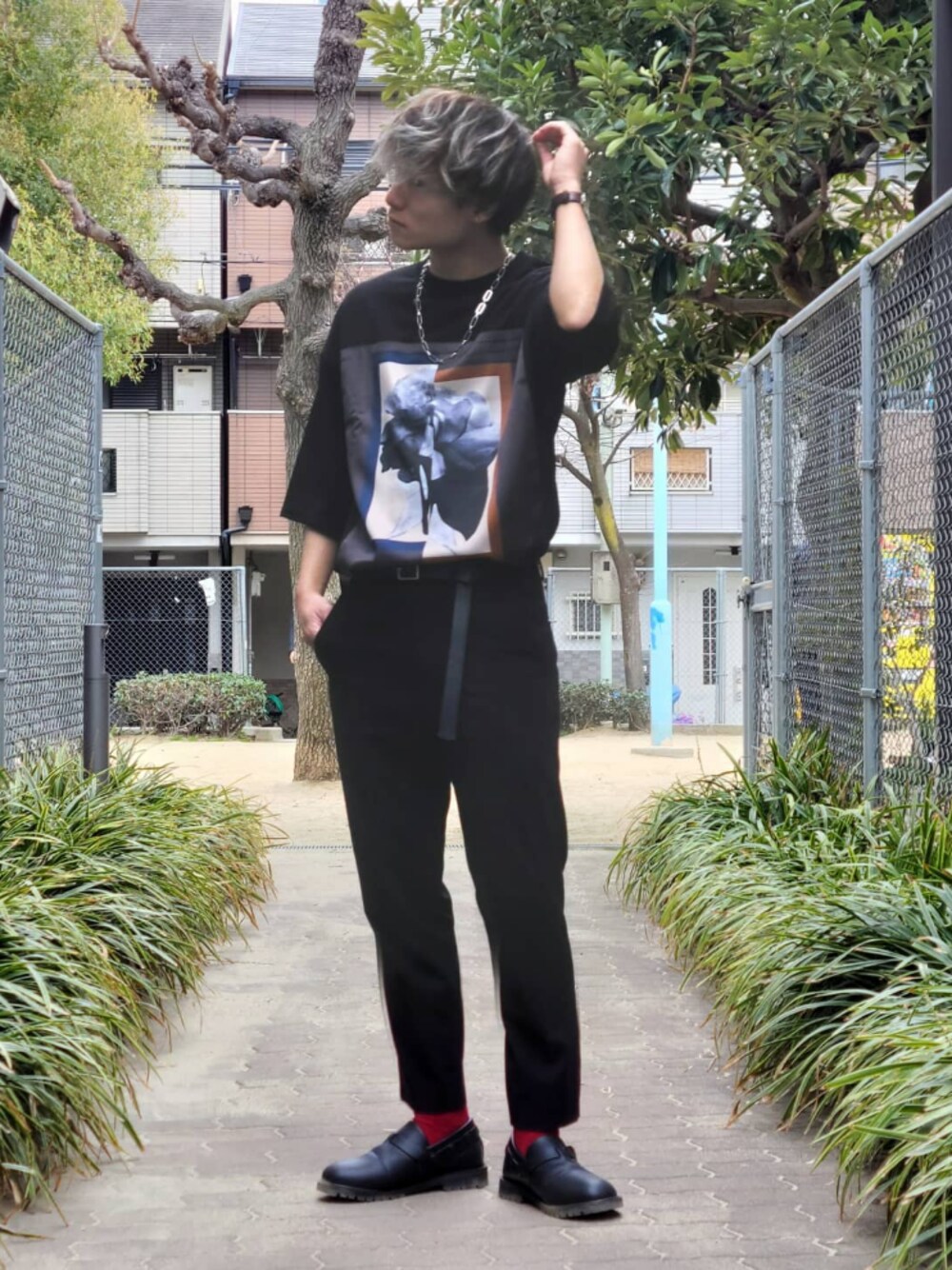 YUKIさんの「Leather Strap Sabo/レザーストラップサボ（CASPER JOHN）」を使ったコーディネートの1枚目の写真