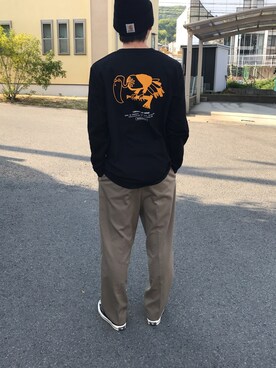 「チャックテイラー」｜「アイテム（ニットキャップ/ビーニー）」を使った、けさん（メンズ・179cm）の春コーディネート