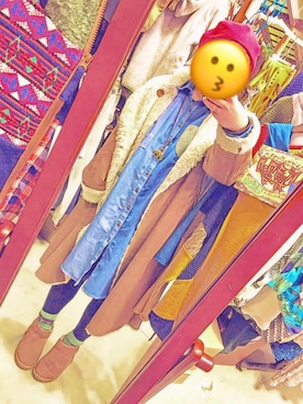 「チャイハネ（チャイハネ）のアイテム（ムートンコート）」を使った、テイラーさん（レディース・165cm）の冬コーディネート