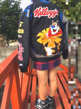 「アメリカン」｜「アイテム（ジャケット/アウター）」を使った、あさん（レディース・156cm）の冬コーディネート