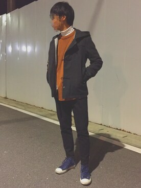 「Audience（オーディエンス）のアイテム（ジャケット/アウター）」を使った、Kyaさん（メンズ・173cm）の秋コーディネート