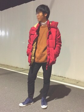 「H&M（エイチ・アンド・エム）のアイテム（ダウンジャケット/コート）」を使った、Kyaさん（メンズ・173cm）の秋コーディネート