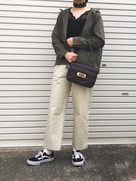 「Honeys（ハニーズ）のアイテム（マウンテンパーカー）」を使った、panaさん（レディース・167cm）の冬コーディネート