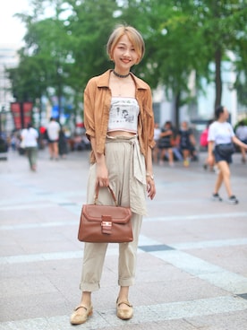 「NOのアイテム（その他）」を使った、HU-Dachaoさん（レディース・158cm）の夏コーディネート