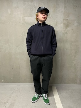 「HINSON（ヒンソン）のアイテム」を使った、赤石さん（メンズ・172cm）の秋コーディネート