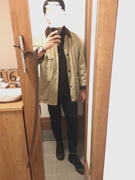 「united arrows」｜「アイテム（ノーカラージャケット）」を使った、bouzu2さん（メンズ・181cm）の冬コーディネート