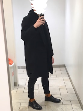 「MR.GENTLEMAN（ミスタージェントルマン）のアイテム（パーカー）」を使った、bouzu2さん（メンズ・181cm）の冬コーディネート