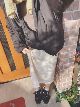 「fifth（フィフス）の中綿ショートダウンコート（ダウンジャケット/コート）」を使った、神奈さん（レディース・153cm）の冬コーディネート