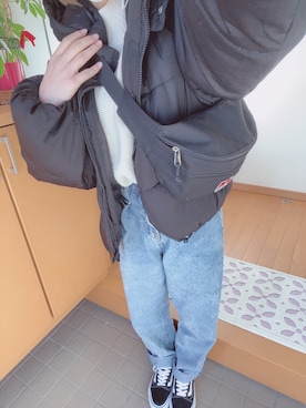 「fifth（フィフス）の中綿ショートダウンコート（ダウンジャケット/コート）」を使った、神奈さん（レディース・153cm）の春コーディネート