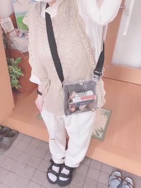 「シースルー」｜「アイテム（チノパンツ）」を使った、神奈さん（レディース・153cm）の夏コーディネート