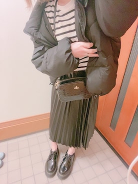 「fifth（フィフス）の中綿ショートダウンコート（ダウンジャケット/コート）」を使った、神奈さん（レディース・153cm）の冬コーディネート