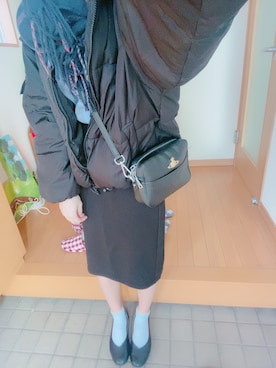 「fifth（フィフス）の中綿ショートダウンコート（ダウンジャケット/コート）」を使った、神奈さん（レディース・153cm）の冬コーディネート