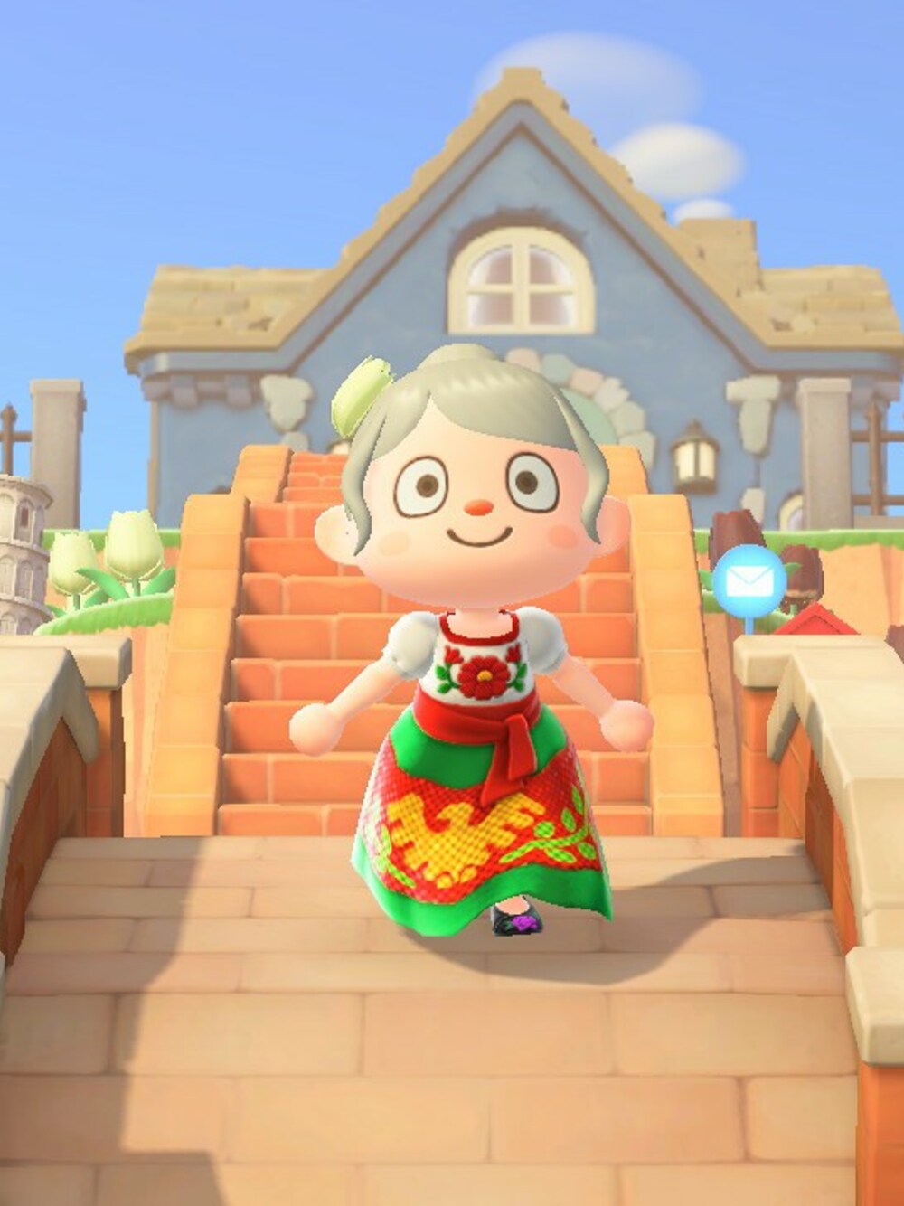 「どうぶつの森、あつまれどうぶつの森、AnimalCrossing」｜「チナポブラーナ（ワンピース、ホワイト系）」を使った、stayanimalcrossingさん（レディース・157cm）の春コーディネートの1枚目の写真