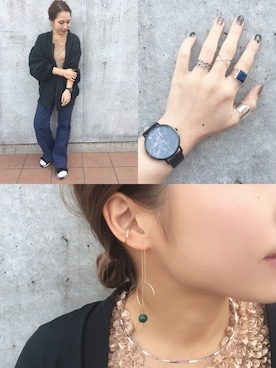 「コーディネート」｜「アイテム（アナログ腕時計）」を使った、Jouete_nakamuraさん（レディース・157cm）の秋コーディネート