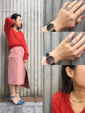 「Jouete（ジュエッテ）のアイテム（リング）」を使った、Jouete_nakamuraさん（レディース・157cm）の秋コーディネート
