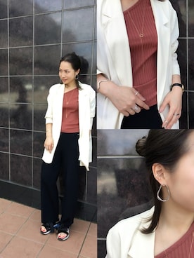 「アイテム（アナログ腕時計、ブラック系）」を使った、Jouete_nakamuraさん（レディース・157cm）の春コーディネート