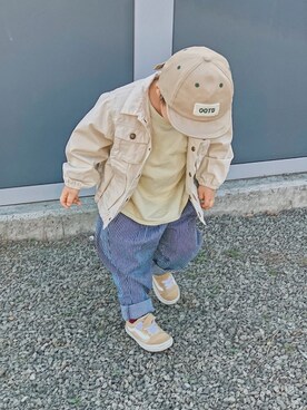 「アイテム（スウェット）」を使った、haruton111さん（キッズ・100cm）の春コーディネート