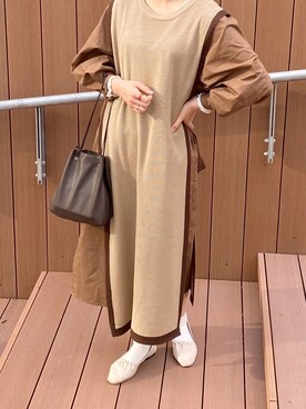 「ベージュブラウン」｜ymm15さん（レディース・169cm）の秋コーディネート