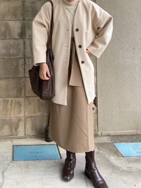 「eimy_ootd」｜「アイテム（ジャケット/アウター）」を使った、ymm15さん（レディース・169cm）の冬コーディネート