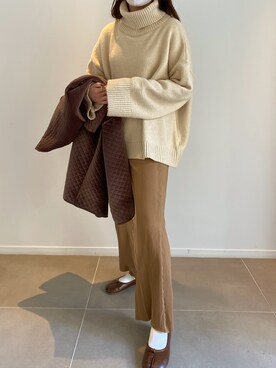 「eimy_ootd」｜「アイテム（ジャケット/アウター）」を使った、ymm15さん（レディース・169cm）の冬コーディネート