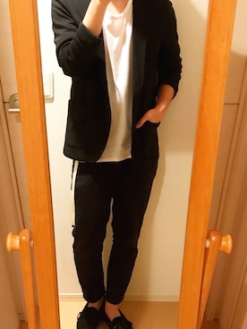「Minnetonka（ミネトンカ）のアイテム（モカシン/デッキシューズ）」を使った、muneさん（メンズ・178cm）の秋コーディネート