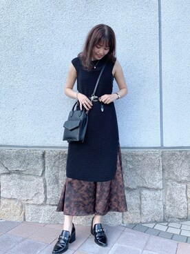「べっこう柄」｜ｙｕｉ．さん（レディース・157cm）の秋コーディネート