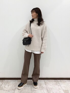 「PAGEBOY（ページボーイ）のハクミニショルダーBAG（ショルダーバッグ）」を使った、ｙｕｉ．さん（レディース・157cm）の秋コーディネート
