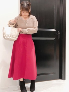 「Te chichi TERRASSE（テチチテラス）のアイテム（アクセサリー）」を使った、miiiyuiさん（レディース・151cm）の秋コーディネート