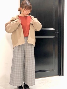 「Te chichi TERRASSE（テチチテラス）のアイテム（マウンテンパーカー）」を使った、miiiyuiさん（レディース・151cm）の秋コーディネート