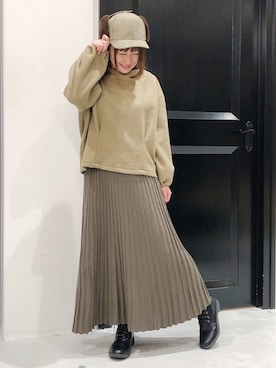 「Te chichi TERRASSE（テチチテラス）のアイテム（キャップ）」を使った、miiiyuiさん（レディース・151cm）の秋コーディネート