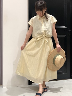 「Te chichi TERRASSE（テチチテラス）のアイテム（その他シューズ）」を使った、miiiyuiさん（レディース・151cm）の夏コーディネート