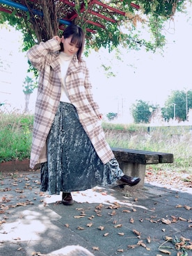 「オーロラスカート」｜miiiyuiさん（レディース・151cm）の秋コーディネート