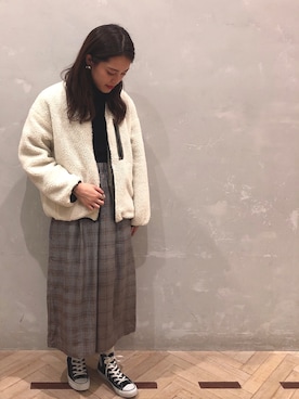 「スカーチョ」｜「アイテム（ジャケット/アウター）」を使った、yuki☺︎さん（レディース・165cm）の秋コーディネート