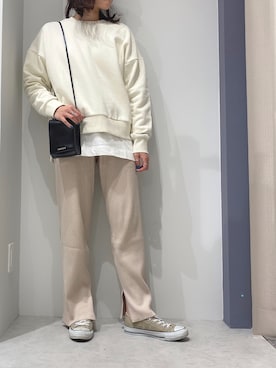 「AMERICAN HOLIC」｜「アイテム（スウェット）」を使った、yuki☺︎さん（レディース・165cm）の春コーディネート